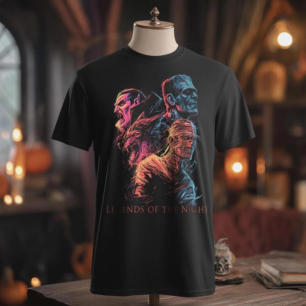 Legends Of The Night Classic Horror Icons Halloween T Shirt